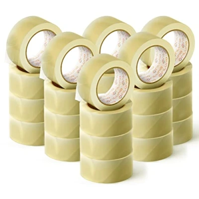 Abbildung von OFITURIA Transparentes Packband zum Verpacken von Kartons für Versand und Umzug. Siegel sichere widerstandsfähige Verpackungen (48 cms x 60 mts Transparente, 24 Rollos)