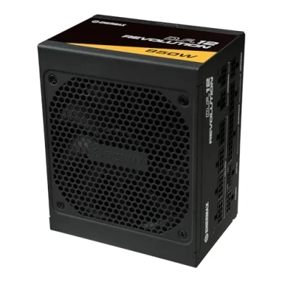 Abbildung von ENERMAX Revolution D.F. 12 ATX3.1 PCI e 5.1 Ultrakompakt 850W Netzteil 80Plus Gold (Vollmodular, 50% Semi Fanless, 12V 2x6); ETV850G, schwarz