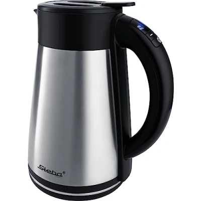 Abbildung von Steba Elektrischer Wasserkocher mit Thermokanne und Temperatureinstellung, 1,5 l, 2200 Watt, WK 31 THERMO