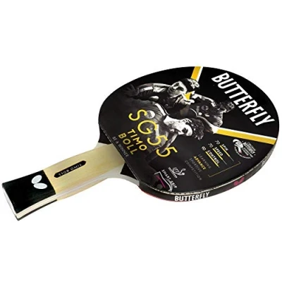 Abbildung von Butterfly Timo Boll SG55 Tischtennisschläger, ITTF zugelassen, 1,5 mm große Pfanne, asiatisches Gummi, Weiß