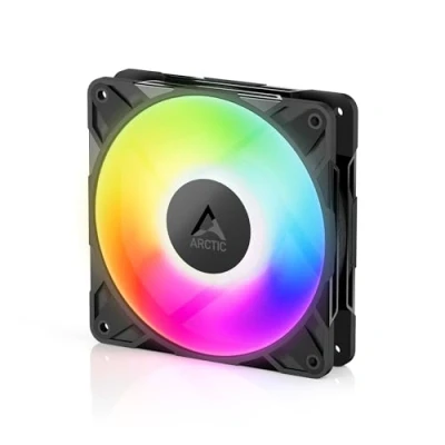 Abbildung von ARCTIC P12 Pro A RGB Leistungsstarker Premium PC Lüfter, 120 mm PWM Case Fan mit Y Kabelsplitter, 600 3000 rpm, 0 rpm
