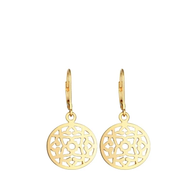 Abbildung von Elli Ornament Flower Ohrringe goldcoloured, Damen, Größe: One Size, Gold coloured