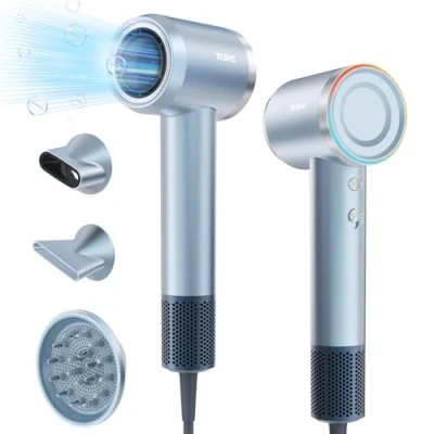 Abbildung von YASHE HD 896 Ionen Haartrockner, 110.000 U/min Hochgeschwindigkeits Bürstenloser Motor, Leises Schnelles Trocknen 22m/s, 1600W Föhn mit Diffusor, für Salon Zuhause Reisen