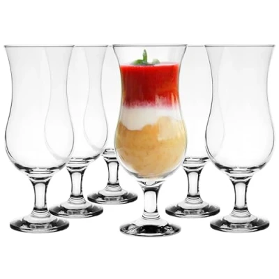 Abbildung von Glasmark Krosno Gläser Cocktailgläser Set Longdrink Cocktail Gin Bier Wasser Longdrinkgläser Trinkglas Wasserglas Glas Smoothie Dessert Spülmaschinenfest Mix 6 x 420ml