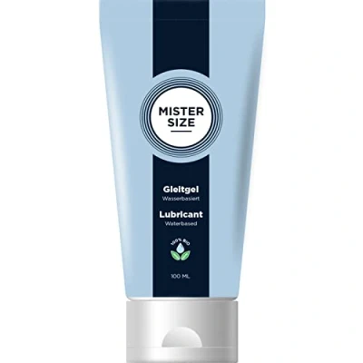 Abbildung von MISTER SIZE Bio Gleitgel (100 ml), Wasserbasiertes Gleitmittel, Extra langanhaltende Gleitfähigkeit