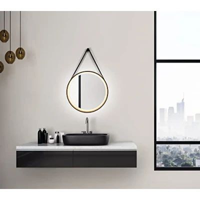 Abbildung von Talos Badspiegel »Golden Summer«, Durchmesser 55 cm, mit LED Beleuchtung