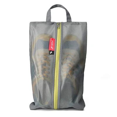 Abbildung von pack all Wasserfeste Reise Schuhbeutel, Schuhorganizer, Schuhtasche mit Reißverschluss, für Männer und Frauen (Grau)