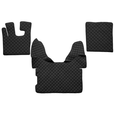 Abbildung von F CORE FL09 BLACK Fußmattensatz Eco Leder vorne 3 schwarz