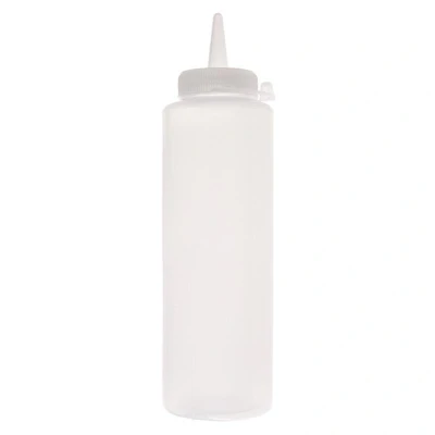 Abbildung von HENDI Quetschflaschen 3er 0,35 l Ø 5,5 x 20,5 cm transparent PP PET Kunststoff klein, Gastro Spenderflaschen Saucen Soßen