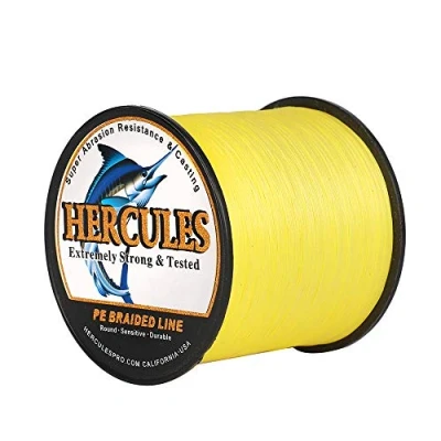 Abbildung von HERCULES Super Cast 100m 2000m Yards Geflochtene Angelschnur 10lb 300lb Test für Salzwasser Süßwasser PE Geflecht Fischdraht Superline 8 Stränge