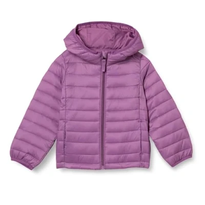 Abbildung von Amazon Essentials Mädchen Leichte, Wasserabweisende, verstaubare Kapuzenjacke, Staubviolett, 6 7 Jahre