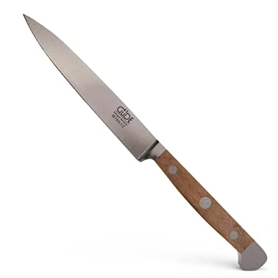 Abbildung von GÜDE Solingen Spickmesser geschmiedet, 13 cm, Walnussholz, ALPHA WALNUSS, Office Messer, Doppelkropf, Handmade Germany