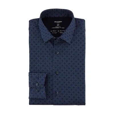 Abbildung von OLYMP Businesshemd »24/7 Luxor modern fit Jersey«, mit Blüten Minimal Dessin