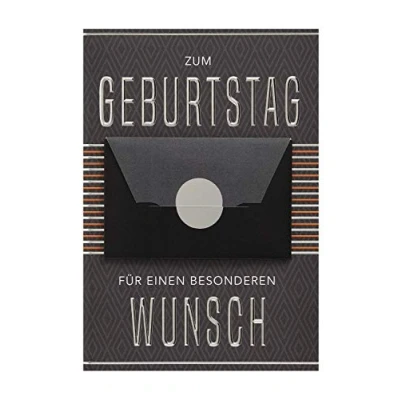 Abbildung von Geldkarte Geburtstag Textkarte &quot;.. für bes.Wunsch&quot; 11,6 x 16,6 cm