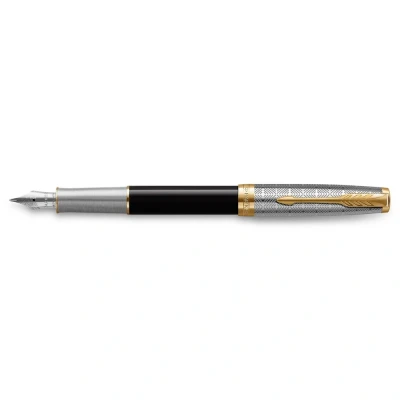 Abbildung von Parker Sonnet Metal &amp; Black Lacquer GT FP F