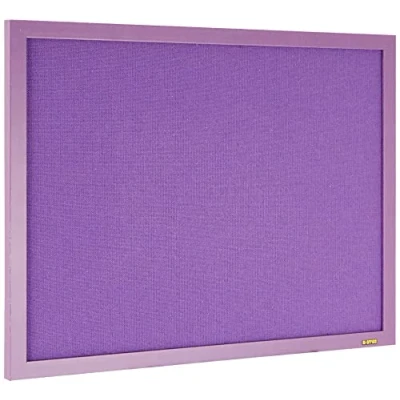 Abbildung von Bi Office Pinnwand Lavender, Notiztafel mit Violett Textiloberfläche, Lila MDF Rahmen, 22 mm dicker, 60 x 45 cm