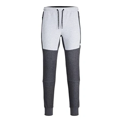 Abbildung von JACK &amp; JONES Men&#039;s JPSTWILL JJAIR Blocking Sweat Pants BEX Jogginghose, Dark Grey Melange, L