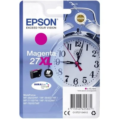 Abbildung von Epson Original 27XL Tinte Wecker (WF 3620DWF, WF 3640DTWF, 7110DTW, 7210DTW, 7610DWF, 7620DTWF, 7710DWF, 7715DWF, 7720DTWF), magenta