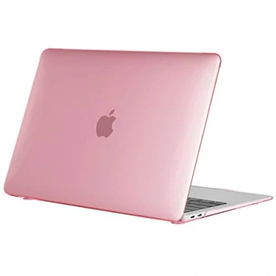 Abbildung von TECOOL Hülle Kompatibel mit MacBook Air M1 A2337 und 13 Zoll Retina 2020 2019 2018 A2179 A1932, Ultradünne Schutzhülle Hartschale Case, Kristallfuchsia