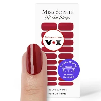 Abbildung von Original Miss Sophie UV Gel Nagelfolien Cocoa I 20 Nagellack Streifen einfarbig Für Finger &amp; Fußnägel
