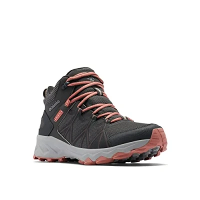 Abbildung von Columbia Peakfreak II Mid Outdry WP wasserdichte Wanderstiefel für Damen, Grau (Dark Grey X Dark Coral), 39 EU, Coral