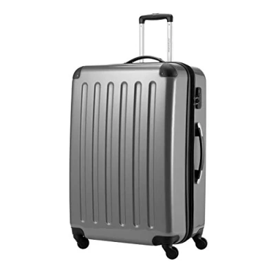 Abbildung von HAUPTSTADTKOFFER Alex Großer Hartschalen Koffer, 4 Doppel Rollen, Trolley, Rollkoffer, Reisekoffer, Volumenerweiterung, 75 cm, 119 Liter, Silber