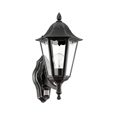 Abbildung von Eglo 93458 Aussenleuchte NAVEDO schwarz, silber patina, E27 max. 1X40W