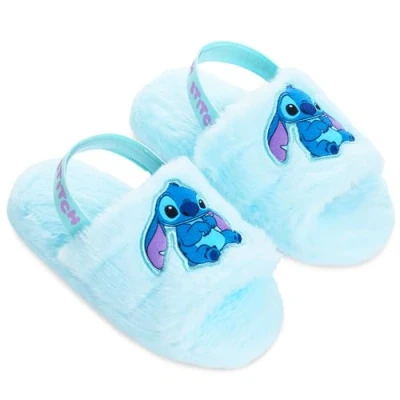 Abbildung von Disney Stitch Damen Flauschige Hausschuhe, Bequeme Pantoffeln Geschenke für Frauen(Blau,38EU)