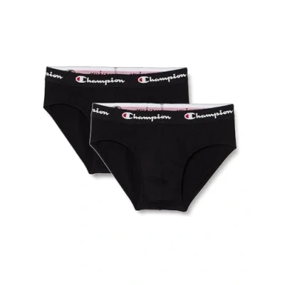 Abbildung von Champion Herren Underwear Seasonal 2 Pack Brief Slip, Schwarz, S EU