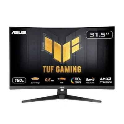 Abbildung von ASUS TUF Gaming VG32WQ3B 32 Zoll WQHD Curved Monitor 180 Hz, 1ms GtG, FreeSync, AdaptiveSync, HDR 10 Fast VA Panel, 16:9, 2560x1440, DisplayPort, HDMI, Speaker