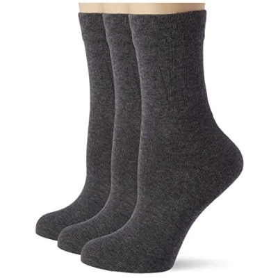 Abbildung von Nur Die Damen Socken 487805/Damen Ohne Gummi 3er, Gr. 39 42, Grau (graumelange 346)