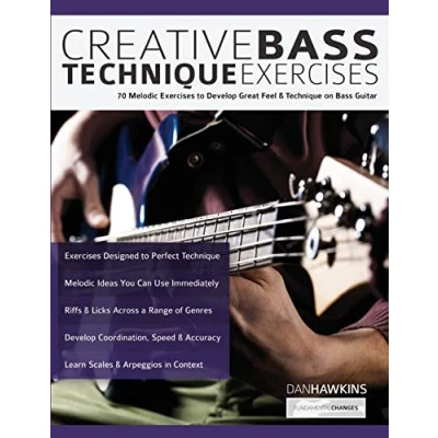 Abbildung von Creative Bass Technique Exercises: 70 Melodic Exercises to Develop Great Feel &amp; on Guitar (Learn how play bass)