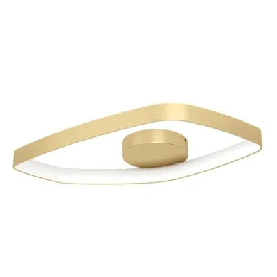 Abbildung von Eglo 900916 Deckenleuchte VALLEROSA Alu, Stahl messing gebürstet LED 25,2W 3000K L:58cm B:33.5cm H:7.5cm dimmbar