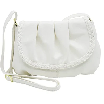 Abbildung von JENNIFER JONES Kleine Damen Umhängetasche Brauttasche Abendtasche Schultertasche (Handtasche mit Überschlag, Schwarz)