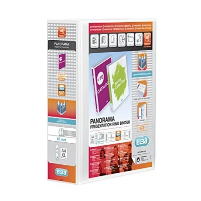 Abbildung von ELBA PANORAMA 90 mm A4 + Präsentation 2D RING BINDER Weiß