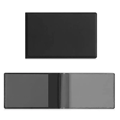 Abbildung von kwmobile 3in1 Kartenetui aus Kunstleder 10 x 6,5cm Mini Kreditkarten Wallet Etui für Karten im Scheckkartenformat Schwarz