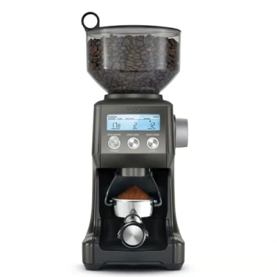Abbildung von Sage The Smart Grinder Pro Kaffeemühle mit kegelförmigem Mahlwerk Programmierbar, automatisch Schwarzer Edelstahl