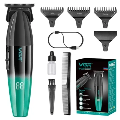 Abbildung von VGR 906 Fresh Fade Professioneller Haarschneider, 9000 U/min Zero Gapped Bartschneider für Männer, DLC T Blade Kabelloser Haarschneidemaschine Friseure und USB wiederaufladbar, Grün
