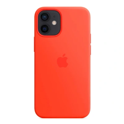 Abbildung von Apple Silicone MagSafe Case iPhone 12 Mini Electric Orange MKTN3ZM/A
