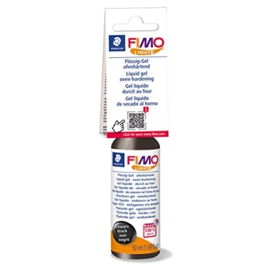 Abbildung von Staedtler 8050 9 ST FIMO Liquid Gel, ofenhärtendes fließfähige Konsistenz, in Kunststoff Flasche mit 50 ml, Farbe schwarz,