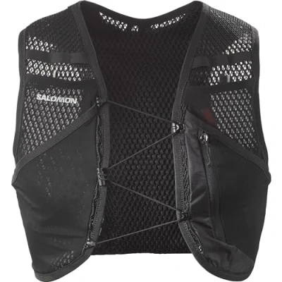 Abbildung von Salomon Active Skin 4 No Flasks Unisex Hydrationsweste Trail running Wandern MTB, Kompatibel mit weichen Trinkflaschen (nicht enthalten), Einfache Flüssigkeitszufuhr, Präzise Passform, Schwarz, L