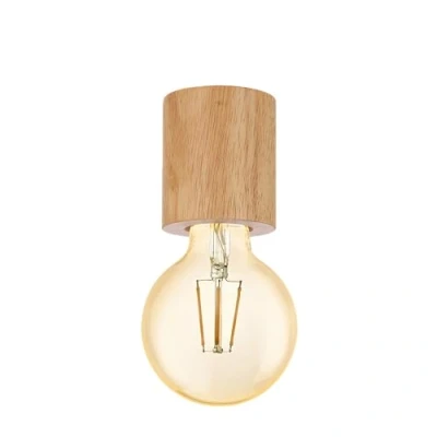 Abbildung von EGLO Deckenleuchte Turialdo, 1 flammige Aufbauleuchte Industrial, Vintage, Holz und Stahl, Deckenlampe in Natur, Schwarz, Aufbaulampe mit E27 Fassung, FSC zertifiziert