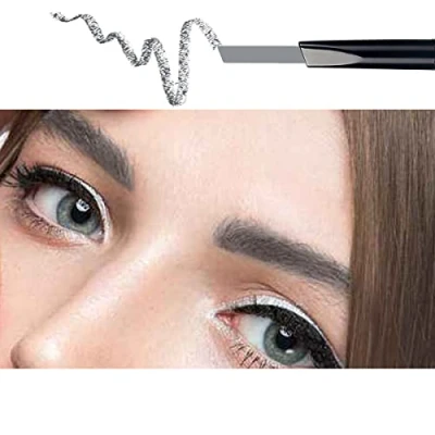 Abbildung von ANIFER Augenbrauenstift Grau Wasserdichtes, automatisch einziehbares, langlebiges, doppelendiges Make up (grau/Gray # 5)