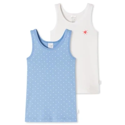 Abbildung von Schiesser 2ER PACK Unterhemd/shirt Blau weiß für Kinder, Größe: 116,