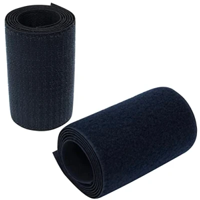 Abbildung von AERZETIX C66017 Klettband/ rolle 100 mm 1 meter organizer/kabelbinder band für kleidersäcke aus polyamid und polyester farbe: dunkelblau