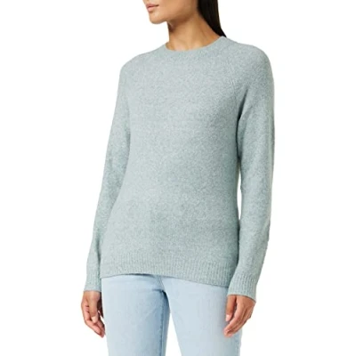 Abbildung von VERO MODA Damen VMDOFFY LS O Neck Blouse GA NOOS 10201022, North Atlantic/Melange, XS