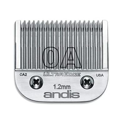 Abbildung von Andis 64210 UltraEdge Schneidklinge aus Karbonstahl, abnehmbar, Größe 0A, 1,9 cm Schnittlänge