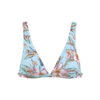 Abbildung von Lascana Triangel Malia Bikinitop, Damen, Größe: 38xA/B, Hellblau bedruckt
