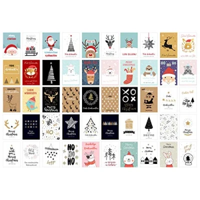 Abbildung von Edition Seidel Set 100 Weihnachtspostkarten (2x50) Weihnachten Karten Postkarten Weihnachtskarten