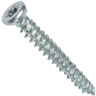 Abbildung von AERZETIX C48381 Satz von 100 Schraubanker betonschrauben ankerschrauben direkt für beton Ø7.5x62mm senkkopf konisch mit abdruck stern T30 direkte befestigung ohne dübel